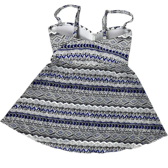 Profile by Gottex Ixtapa Flyaway Bandeau Tankini in Blue/Black Multi 6 - Picture 8 of 8